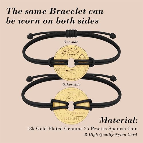 Image of HOBBY OF KINGS Good Luck Coin Bracelet | 18k Gold Plated Wristband | Handmade Jewelry for Collectors and History Lovers
