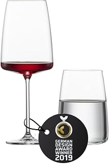 Zwiesel Glas Wein- und Wassergläser Set Vivid Senses (8-teilig), Limited Edition Set im Geschenkkarton, Weinglas Fruchtig & Fein (535 ml) & Allroundbecher (500 ml), Spülmaschinenfest