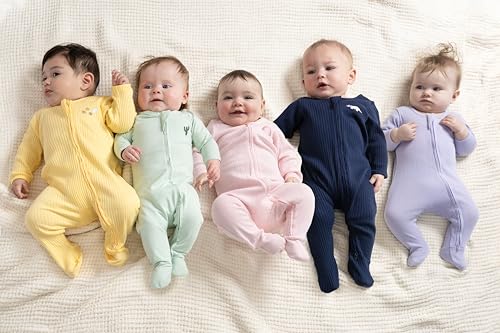Image of monica + andy Double Zipper One Piece, 100% Organic Baby Clothes for Girls & Boys, Unisex, Preemie, Newborn & Infant Sizes