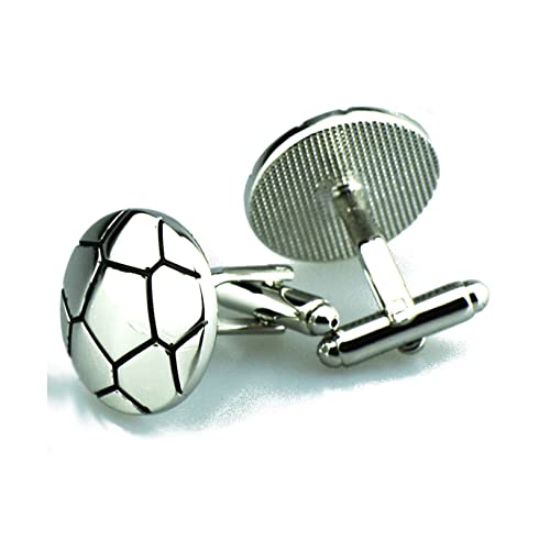 Wycian Disfraz Gemelos, Gemelos Plata Hombre Fútbol Cobre 1.8CM para Hombres Padre Camisa Traje Boda Graduación Negocios