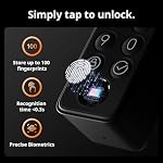 SwitchBot WiFi Smart Lock Pro with Keypad Touch, Fingerprint Keyless Entry Door Lock, Bluetooth Electronic Deadbolt, IP65 Weatherproof, Fits Your Existing Deadbolt, Supports Matter, Alexa and Google