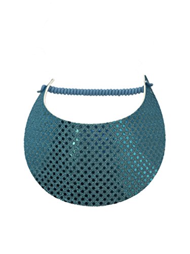 Pickleball - Fashion Fabric Foam Sun Visor For Women - The Sporty Look - Adjustable To Any Size Head - No Pressure & No Headache! | Aqua Glitz Design #TOP6