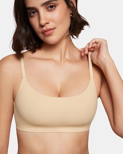 Image of INLYRIC Women's Inbarely Bralettes Cami Bras No Underwire Wireless Seamless Unlined Comfort Sports Bra