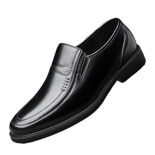 Men's Versatile Breathable Business Casual Genuine Leather Slip On Sandals Dad Shoes