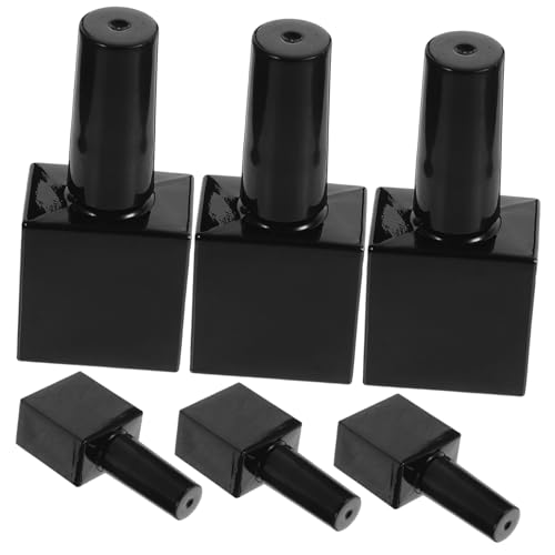 NOLITOY 6個 空のジェルポリッシュ用ガラスボトル 小型詰め替え容器 軽量漏れ防止設計 ネイルサロンや旅行に