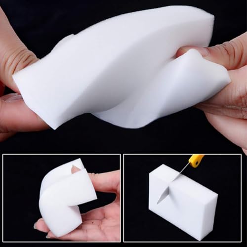 Image of Magic Cleaning Sponge Eraser for Kitchen, Bathroom, Wall & Multi-Surface Cleaning | Stain Remover Sponge | Water Activated Cleaning Pad | Pack of 6