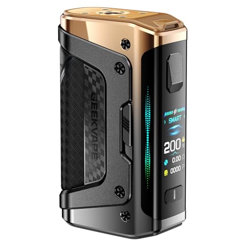 GEEKVAPE Aegis Legend 5 Mod |200W Various Working Mode: ECO/SMART/NORMAL/CUSTOM/TC Support Support Z Sub Ohm Tank/Z Nano 2 Tank/Z Fli 2 Tank (No Tank/No Coil) (Rennen Gold)