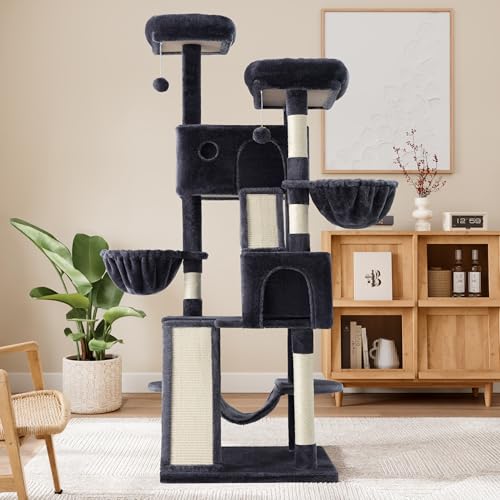 Árbol para gatos alto 65in multi-nivel interior miniatura 2