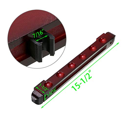 Ownmy 6 Cues Wooden Billiard Cue Rack 6 Pool Cues Wall Mount Mahogany Finish Hardwood Pool Cue Sticks Rack Billiard Stick Wall Rack With 6 Cue Clips For Billiard / Pool Cue Racks #TOP1