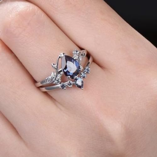 YDD Alexandrite Ring S925 10K 14K 18K Alexandrite and Moissanite Engagement Rings for Women Alexandrite Bridal Sets Free Engraving4
