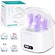 Aktualisiert 49000Hz Ultraschallreinigungsgerät Zahnschiene mit 6 UV Ultraschallreiniger,340ML Ultrasonic Cleaner Dental Pod für Zahnersatz, Retainer, Aligner, Zahnschiene, Prothesen, Schmuck