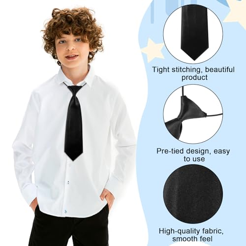 Red Tie for Boys, Toddler Tie, Pre-Tied Adjustable Red Tiefor Boys Ages 2-6, Perfect for Weddings4