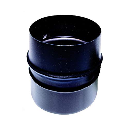 Emaillierter Ofenrohr-Stecker DN 100 Mm – Schwarz, Hitzebeständig Bis 600°C | Made In Italy Für Pellets- & Holzöfen