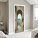 Door Sticker Medieval Doorway Leading to Tuscan Countryside Italy Door Decal Mural Self-Adhesive Peel and Stick Removable Refrigerator Wrap Stickers Poster Wall Decor 30.3