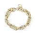 Price comparison product image THE BLING KING 11mm 3D Star and Bars Gold Bracelet, Chunky Adjustable Bracelet with Luxury Finish 18K Real Gold Plated Jewellery for Men, Women, and Teens (Length: 8.5 to 9 Inches)