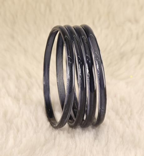 Image of STYOLLO Viral Jelly Plain Transparent Glass Kada Set For Women & Girls | Kanch Kada For Girls | Daily Ethnic Traditional Jewelry | Glossy Classic Fashion Kangan For Wedding, Festive & Parties - Set Of 4