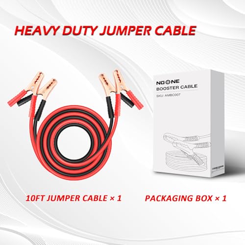 image for NOONE Jumper Cables for Car Battery, Heavy Duty Automotive Booster Cab