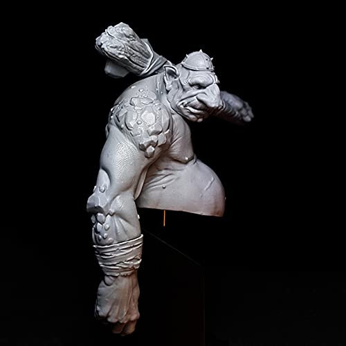 Figura busto guerrero orco anciano 1/10 resina sin pintar miniatura 2