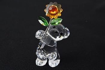 Amazon.co.jp: スワロフスキークリスベアクマひまわりクリスタル