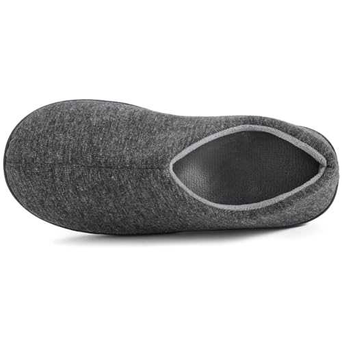 ULTRAIDEAS Women's Indoor Loafer House Slippers with Memory Foam, Ladies Warm Closed Back House Shoes with Non-Slip Outdoor Rubber Sole（Dark Grey，size 11） - Thumbnail 4