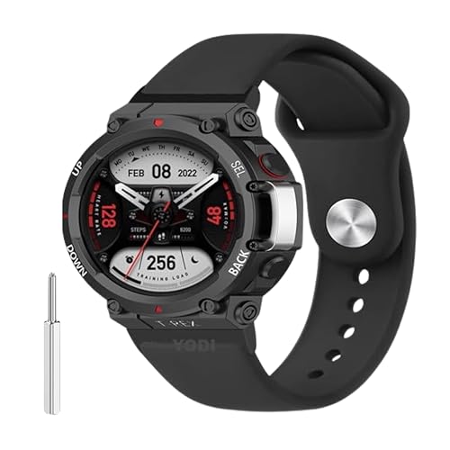 Image of YODI Strap Band Compatible with Amazfit T-Rex 2 Smartwatch Only Soft Silicone | Nylon | Chain | Leather Watch Straps with Installation Adjuster Tool For Amazfit TRex 2
