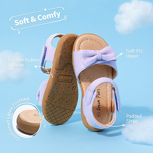 Image of DREAM PAIRS Girls Sandals Fashion Bow Summer Shoes for Toddler /Little Kid