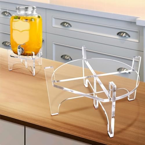 Soporte dispensador de acrílico con base estable para evitar derrames de jugo 6