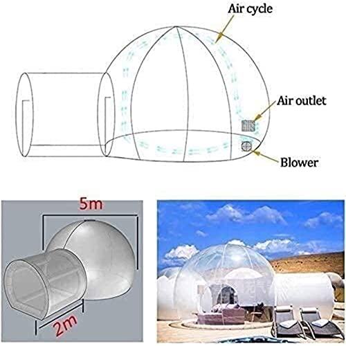 Carpa inflable transparente exterior para camping 3m diámetro miniatura 2