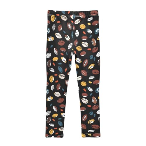 Colorful American Football Girls Casual Leggings for Kids Printed Long Pant Bottoms Stretch and Soft2