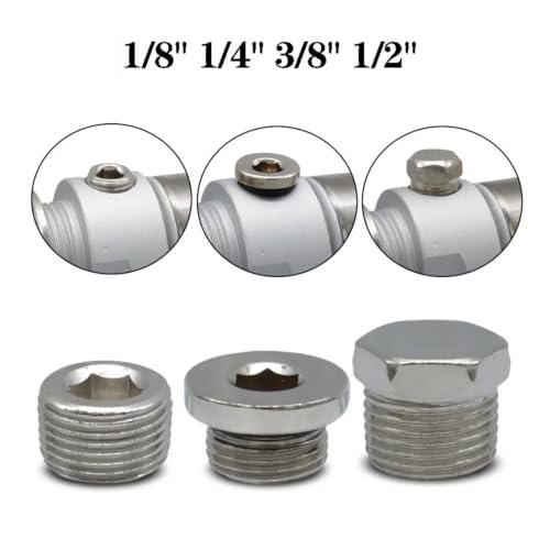 Tapón hexagonal interior NPT para accesorios neumáticos BD-04G de acero 4