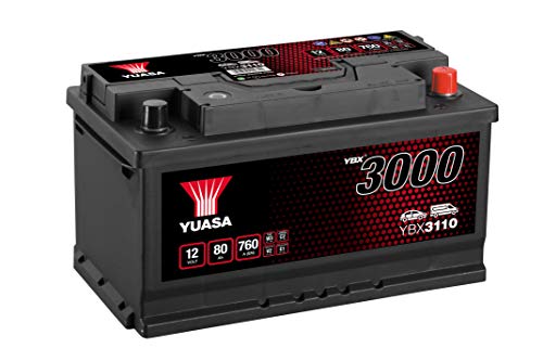 Yuasa YBX3110 Batería de coche SMF Starter recargable 12V 80Ah 720A