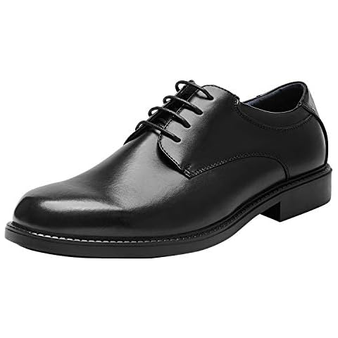 Bruno Marc Zapatos de Cordones Zapatillas de Vestir Oxfords Clásico Formales Derby para Hombre Negro DOWNING-02 Cover