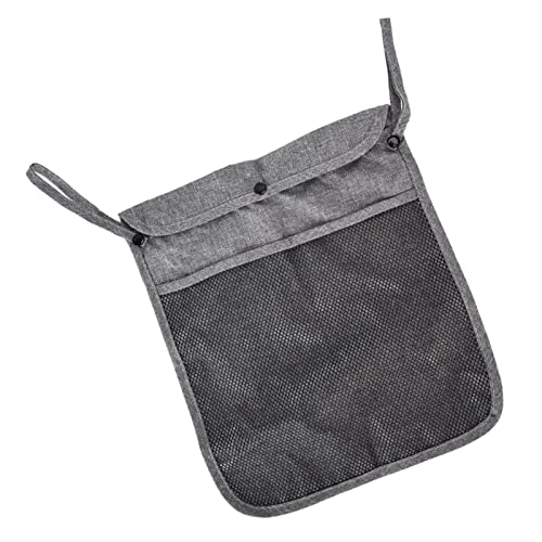 Fdit Organizador de Cochecito, Práctica Bolsa Colgante para Cochecitos, Almacenamiento de Tela de Lino para Pañales, Botellas, Llaves, Adecuado para la Mayoría (GRAY)