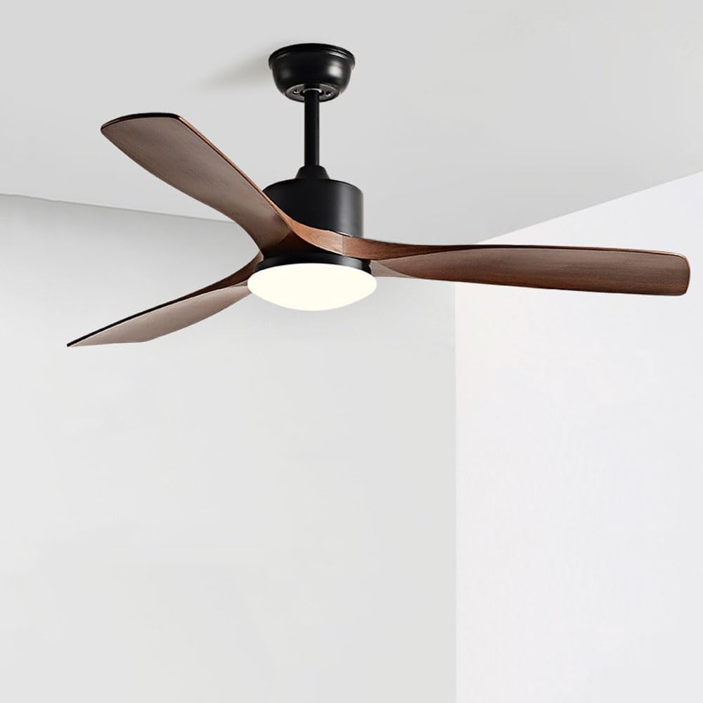 Modern Ceiling Fans with Lights Solid Wood Ceiling Fan with Light Remote Control 3 Blades Ceiling Fan Craftmade Quite Ceiling Fans Lights Dimmable Timer LED Ceiling Fan for Living Room Bedroom Patio