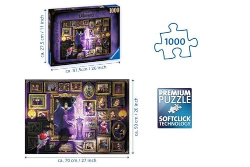 Ravensburger - Puzzle Adulte - Puzzle 1000 p - La méchante Reine-Sorcière - Collection Disney Villainous - 16520