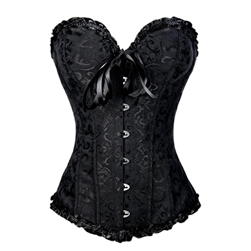 Image of CLUB BOLLYWOOD Women's Lace Up Boned Overbust Cincher Corset Bustier Lingerie Body Shaper Black XL'|Clothing, Shoes & Accessories | Womens Clothing | Intimates & Sleep | Corsets & Bustiers'