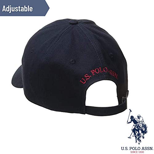 Image of U.S. Polo Assn. Baseball Cap, 100% Cotton Adjustable Dad Hat with Small Pony Logo