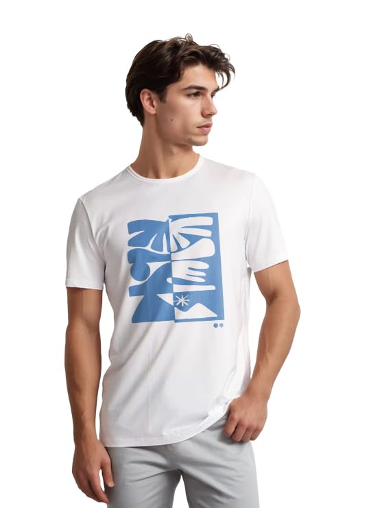 Image of Nobero 100% Cotton T Shirts for Men Stylish | Regular Fit | Graphic Printed T Shirts for Men 180 GSM Combed Cotton | Round Neck Half Sleeve | Pack of 3