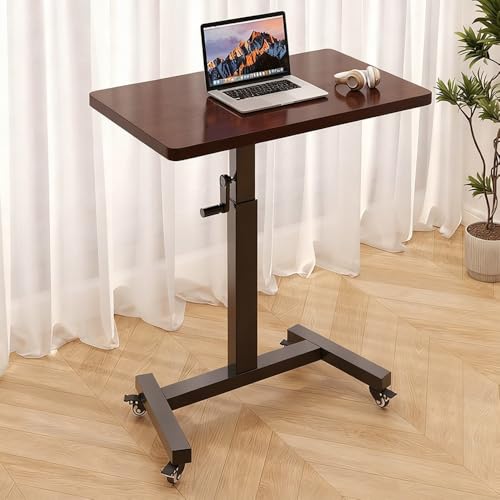 GSKDZG ړp\RfXN LX^[tTChe[u ߉\ 74cm-102cm ItBXfXN ~xbhe[u piCge[u(Walnut Color+Black Frame,60x40cm)