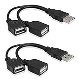 Dual USB Splitters Charger Cables Y-Splitter for Tesla Model 3 QI Wireless Charger - 2pcs
