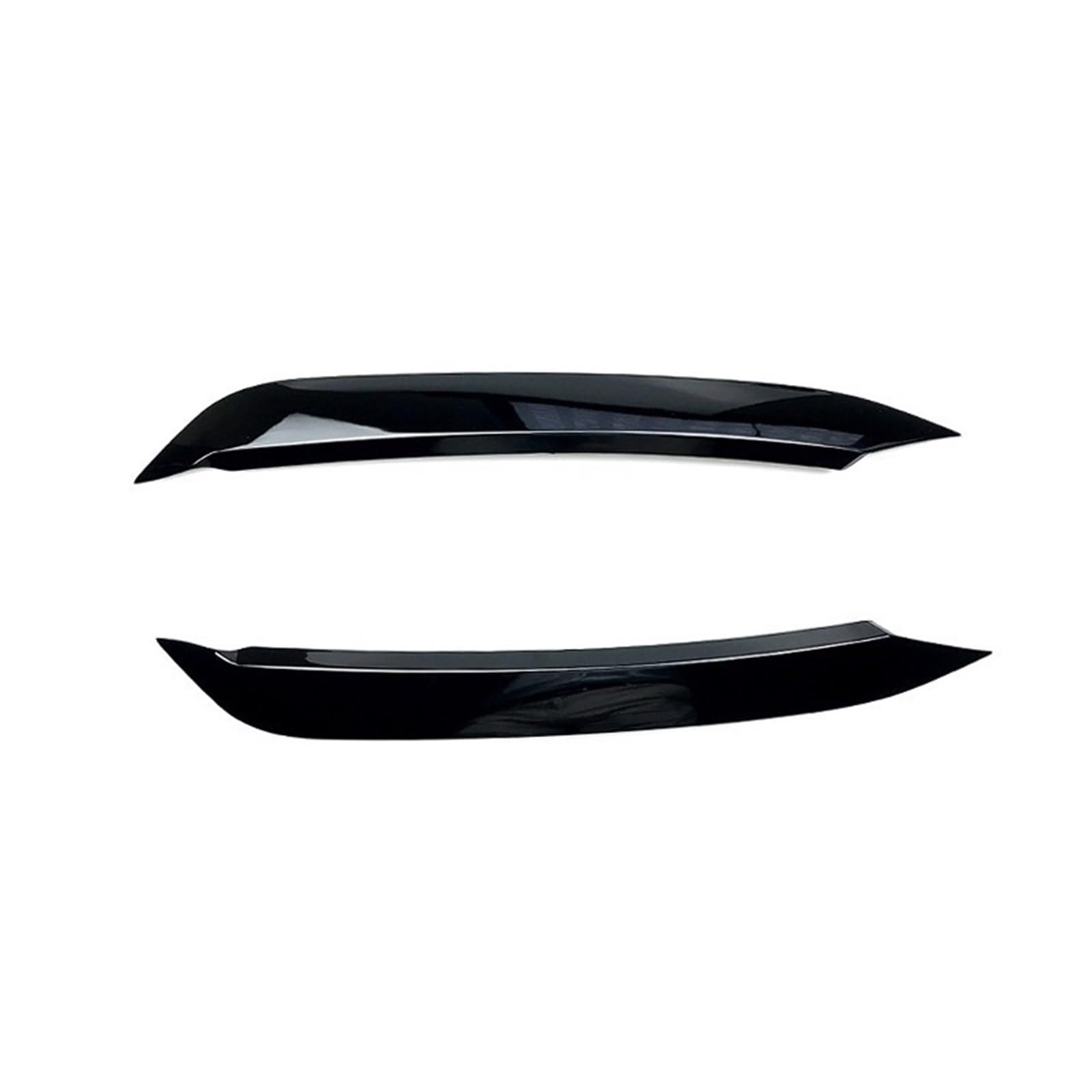 2 pezzi ABS nero lucido auto faro anteriore sopracciglia palpebra, for VW, for Polo MK6 2017+ adesivi tuning copertura accessori auto Adesivi per lampade auto(Gloss Black)