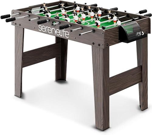 SereneLife Tavola da Calcio Balilla a Grandezza Naturale, Calcio con Palla Set per la Casa, Calcio Balilla Professionale, Design Moderno e Robusto
