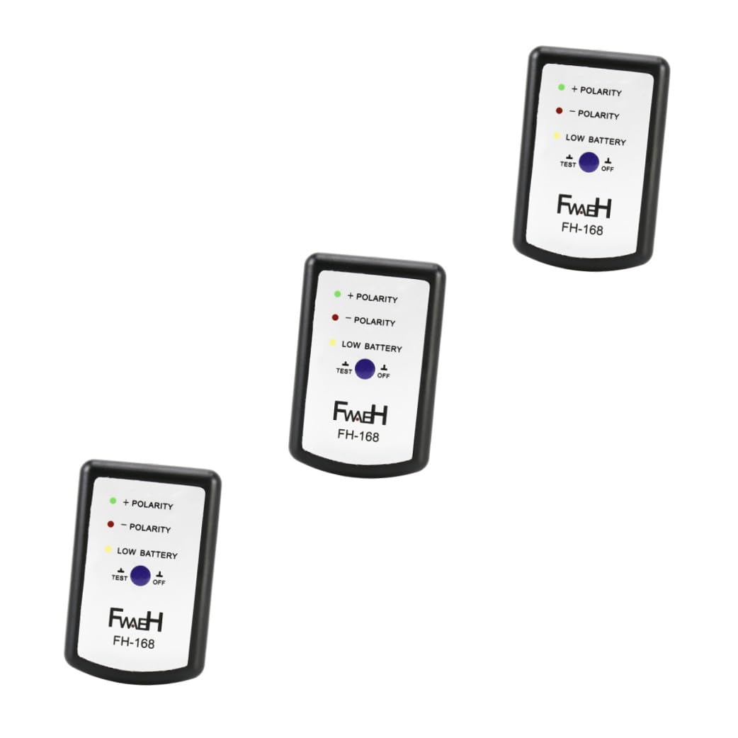 Gatuida 3pezzi Tester Di Polarity Per Altoparlanti Strumento Di Misura Fase Per Sistemi Audio Auto Verifica Polarity Altoparlanti Portatile e Affidabile Per Subwoofer