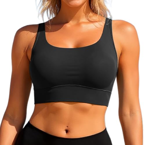 Firpearl Women Underwire Full Coverage Bikini Top - Push Up Swim Bra Swimsuit Top Scoop Neck Bathing Suit Top Only