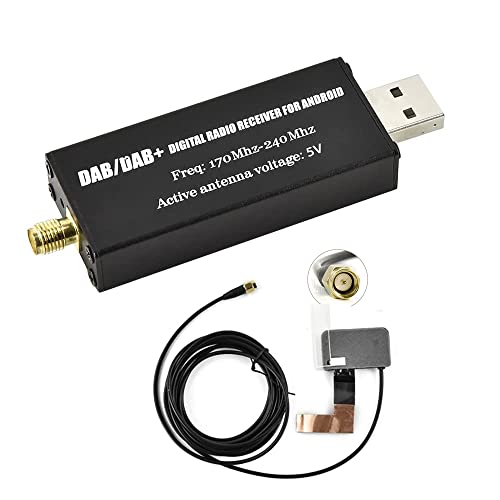SIXWIN DAB/DAB+ Digital Radio Receiver Adapter with Antenna USB Dongle for Most Android Car Stereo