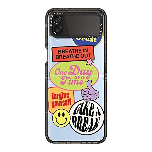 Coque Samsung Z Flip 4 CASETiFY Doing Great Noir rigide