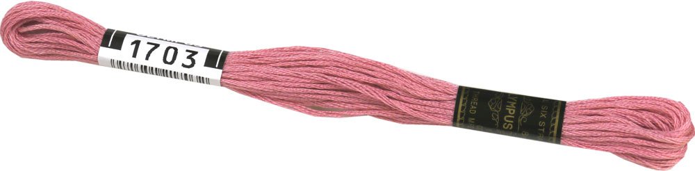 Fil à broder Olympus japonais 8m écheveau 6 brins coton couleur 1703