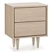 HOMN LIVING Comodino Denia 2 cassetti Color Rovere/Rovere, 45 cm (Larghezza) 33 cm (profondità) 55 cm (Altezza)