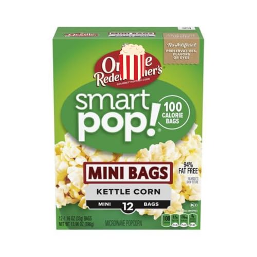 Orville Redenbacher's SmartPop! Kettle Corn Microwave Popcorn, Mini Bags, 1.16 oz, 12 Count, Gluten-Free, No Artificial Flavors