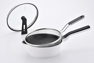 remy レミパンミニ ストレーナーセット 20cm ホワイト 深型 フライパン 蓋付 IH・ガス火対応 片手鍋 ギフト